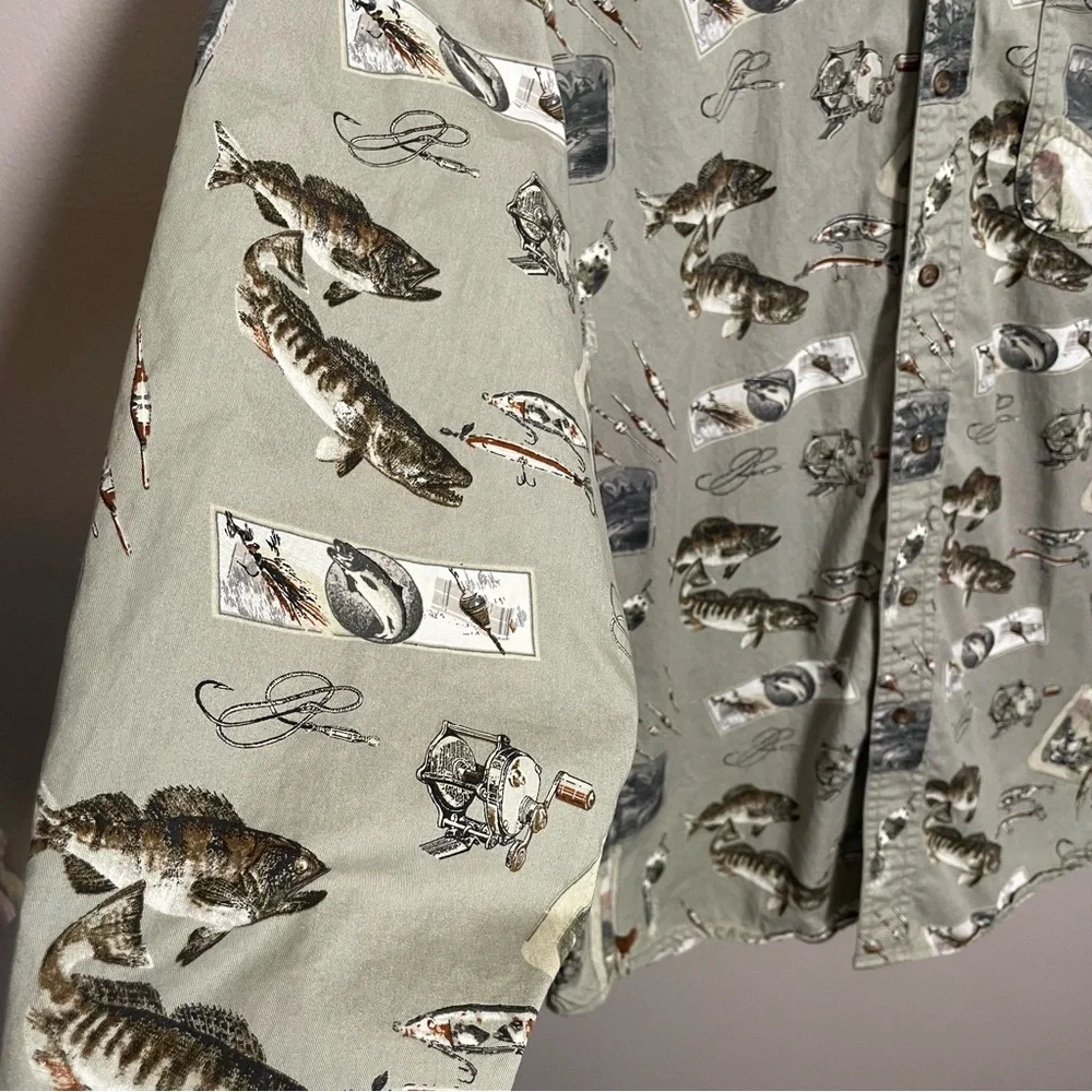 Cobra Creek Men’s button down fish lure fisherman’s shirt
